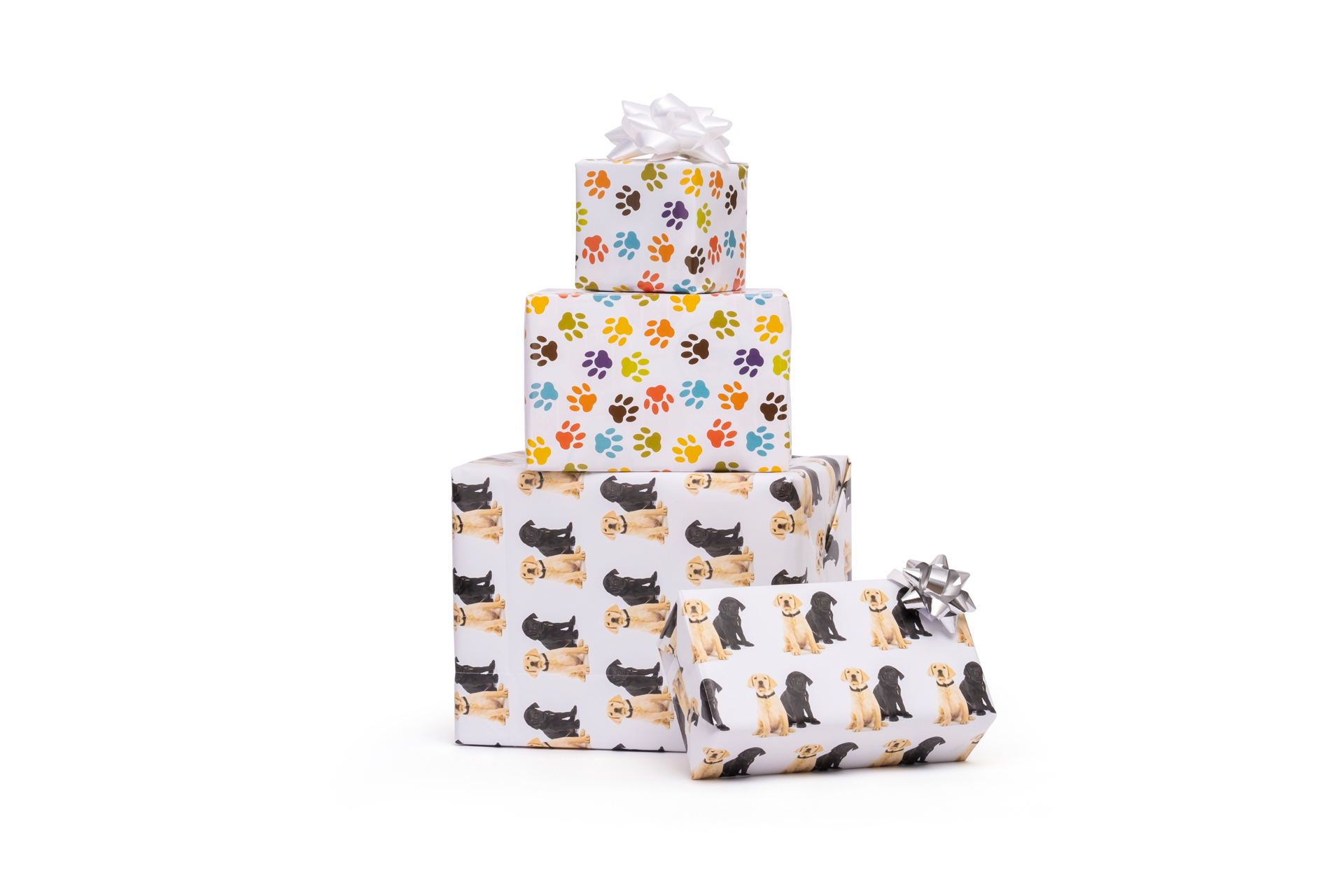 Product Data: Animal-Themed Gift Boxes with Decorative Bows (Set of Four)