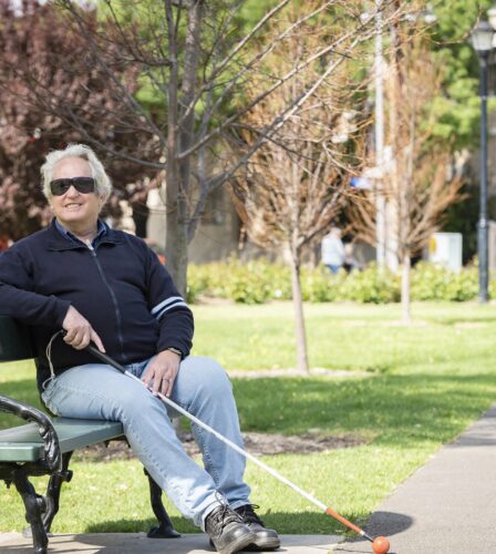 Tech distracted Aussies regularly block the path of white cane users